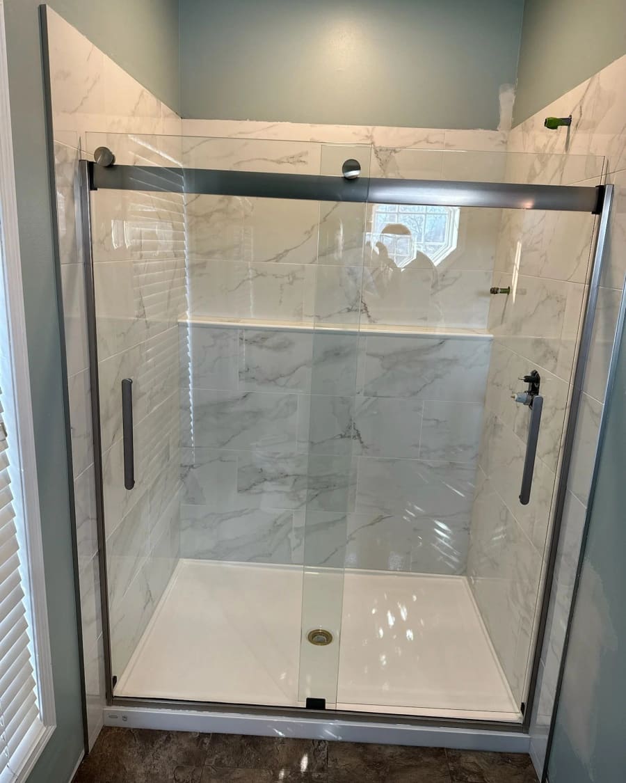 Renovated walk-in shower